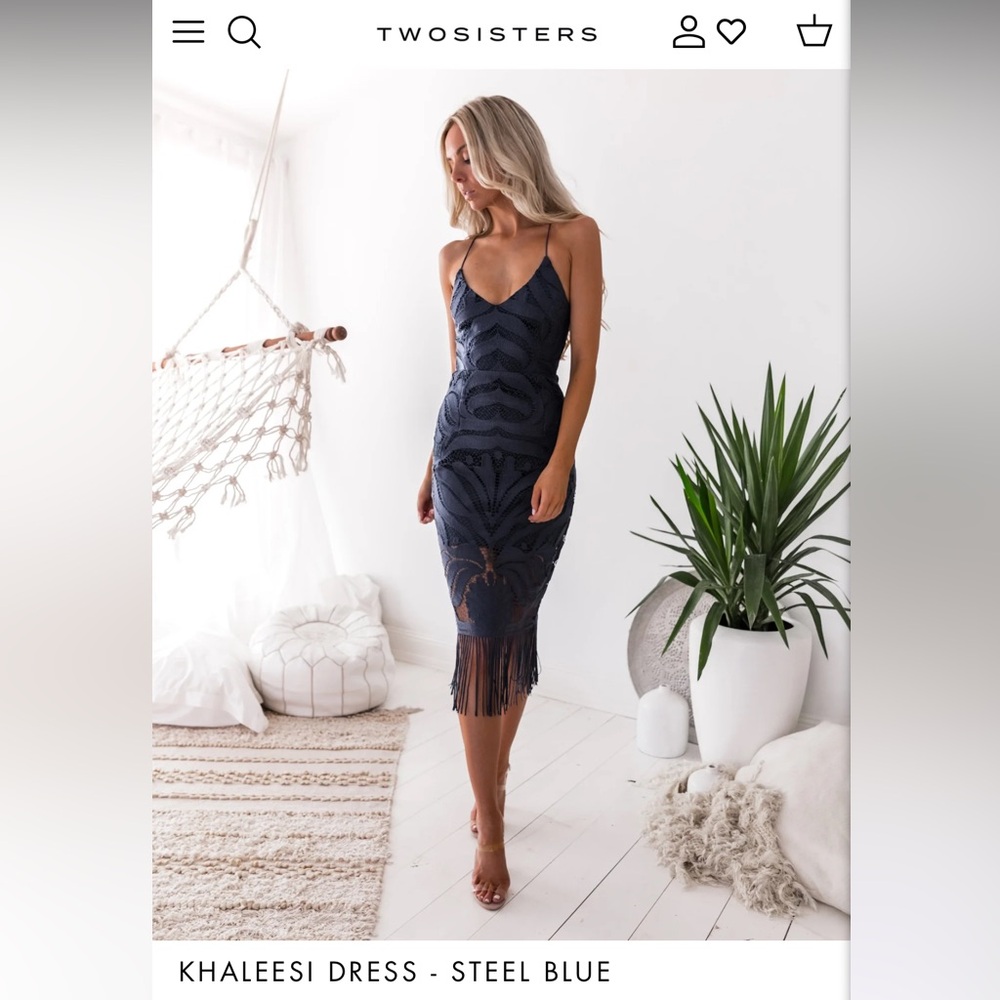 Twosisters Steel Blue Dress (XS-2)